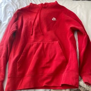 Red Nike hoodie